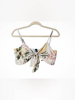 NWT Windsor Women Knit Bikini Top Floral Adjustable Strap Stretch size S